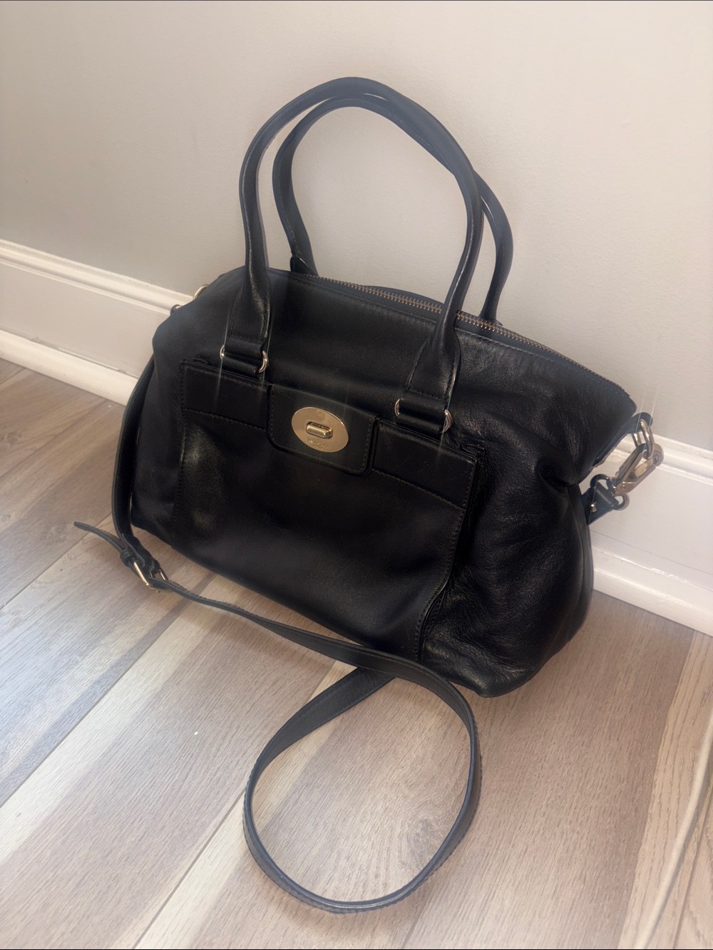 kate spade Black soft Leather Shoulder Satchel/Crossbody
